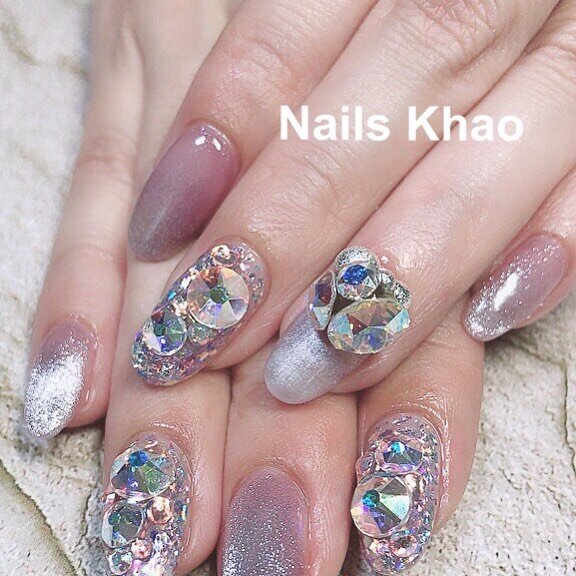マグネット×スワロフスキー|Nails Khao