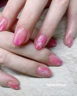 オーロラピンク|Nails Khao
