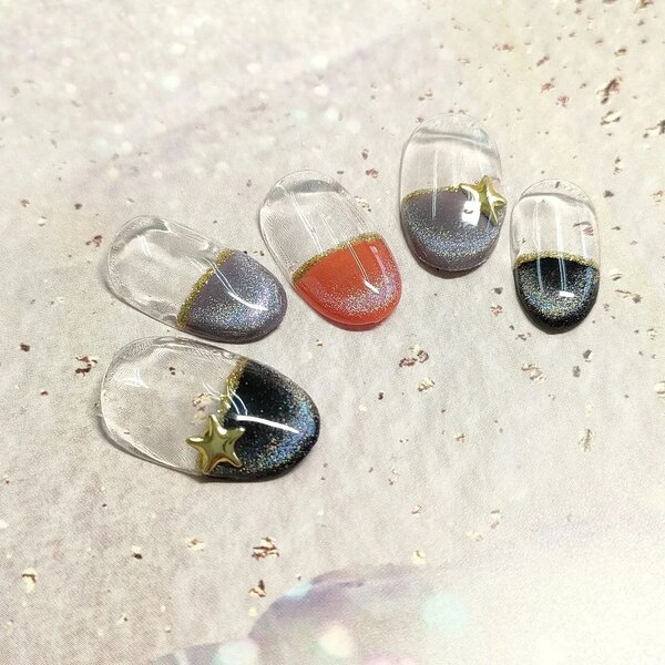 マグネットストレートフレンチ|ネイル&amp;フットケアサロンLittle Joy