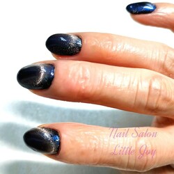 ネイビーマグネットネイル|ネイル&amp;フットケアサロンLittle Joy