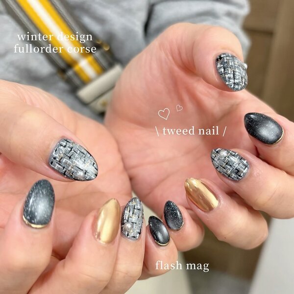 flash × tweed nail|aimer more 国立店