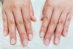 「ハンド 定額デザイン」ラメラインがポイントとなるかわいいデザインです！