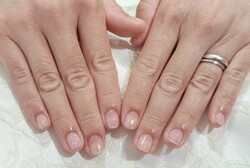 「ハンド クリアネイル」クリアネイルで清潔感ある仕上がりに！|Nail Salon Linda