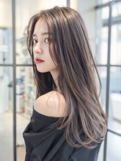 髪質改善カラーシアーアッシュグレージュ|ALOHA LaLa