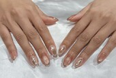 「ハンド ライトコース」オレンジゴールドのニュアンスデザイン！！|Nail Salon Linda