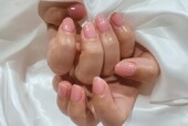 「ハンド  ワンカラー」肌馴染みの良いピンクで透明感もあり可愛らしい印象になるので、華美なのが難しい方にもおすすめです！|Nail Salon Linda