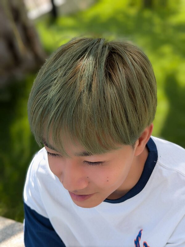 ブリーチ×グリーンカラー|hair create MUSE