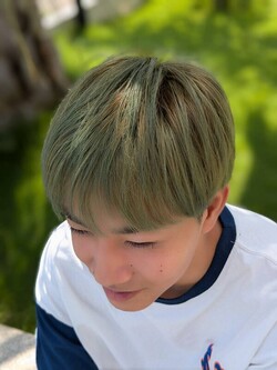 ブリーチ×グリーンカラー|hair create MUSE