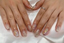 「ハンド 定額デザイン」最近とても人気です！大理石アートの部分を転写したデザインです！ 