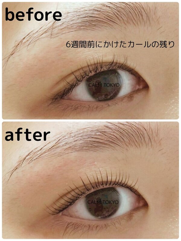 6週間後も残る美カール。整列まつげの実力|まつげパーマ＆眉毛アイブロウ CALM TOKYO 恵比寿本店