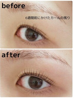 まつげの印象は6週間後にも差が出る|まつげパーマ＆眉毛アイブロウ CALM TOKYO 恵比寿本店