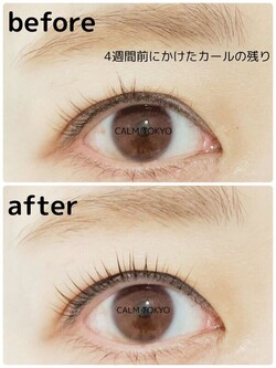4週間経ってもキレイにキープ。整列まつげで目元美人|まつげパーマ＆眉毛アイブロウ CALM TOKYO 恵比寿本店