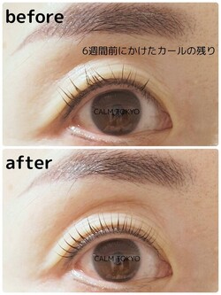 6週間後も上向きキープ。大人女性に選ばれる整列まつげ|まつげパーマ＆眉毛アイブロウ CALM TOKYO 恵比寿本店
