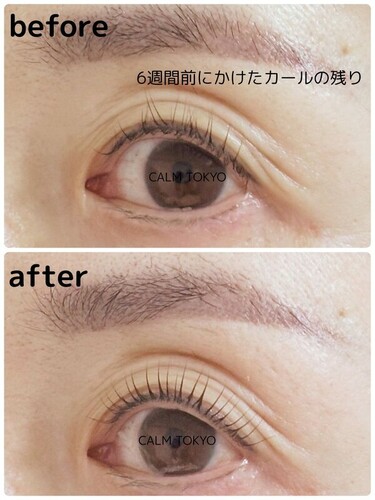 6週間後でもこの美しさ。丁寧な技術が生む整列まつげ