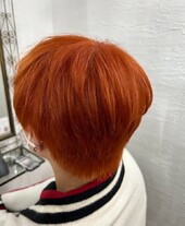 ビビッドオレンジ×柔らかショート|motenas at Beppin's