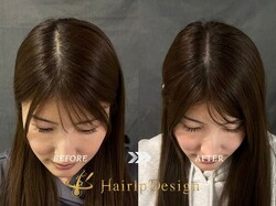 ヘアタトゥー（Before After）女性④