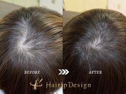 ヘアタトゥー（Before After）女性①