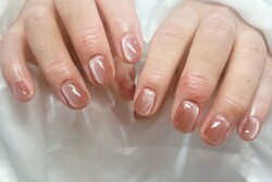 「ハンド マグネット・ワンカラー」マグネットネイルです 品よく華やかなマグネットです！|Nail Salon Linda