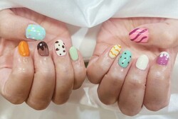 「ハンド ミドルコース」持ち込み画像ネイルです！ 可愛いアイスの夏ネイル！|Nail Salon Linda