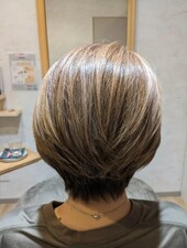 白髪ぼかし①|大人の女性のヘアサロンShe 東橋良店