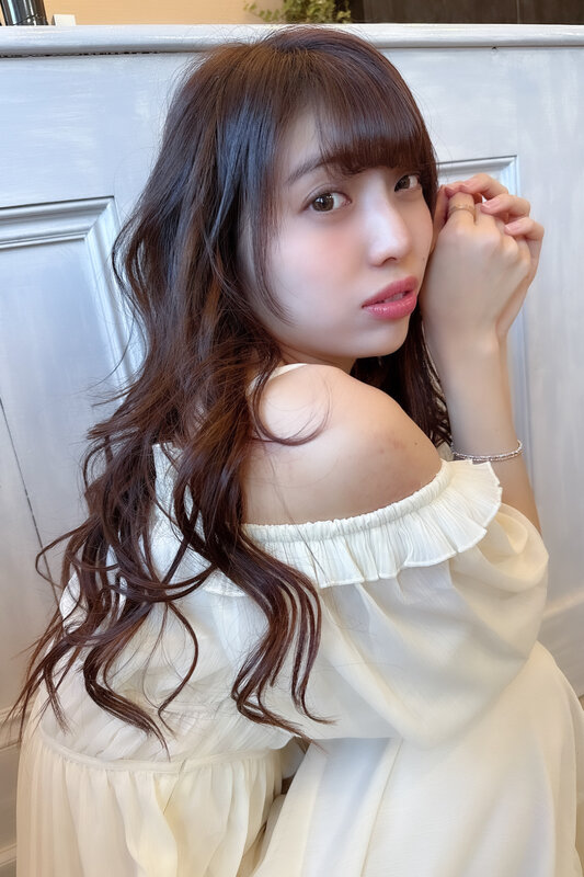 デジタルパーマロングヘア・福山・韓国グレージュコテ巻き風|Hair Make TOP SHAPE