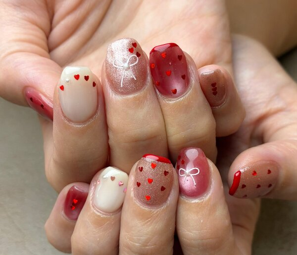 シーズン・イベントデザイン（バレンタインver）|ネイルandアイラッシュKiko nail