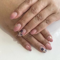 くすみカラーのフラワー×グラデで秋先取りネイル★|栃木県宇都宮市　ネイルサロン　ミッシュネイル