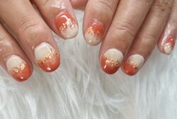 「ハンド 定額デザイン」定額ネイルを色変えで！ 新色の秋色で優しいあたたかみのあるネイルに！|Nail Salon Linda
