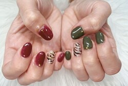 「ハンド 定額デザイン」定額ネイル色変えです。 秋色に！|Nail Salon Linda