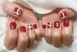 「ハンド 定額デザイン」定額ネイル色変えverです！ 深み赤の秋ネイルです！|Nail Salon Linda