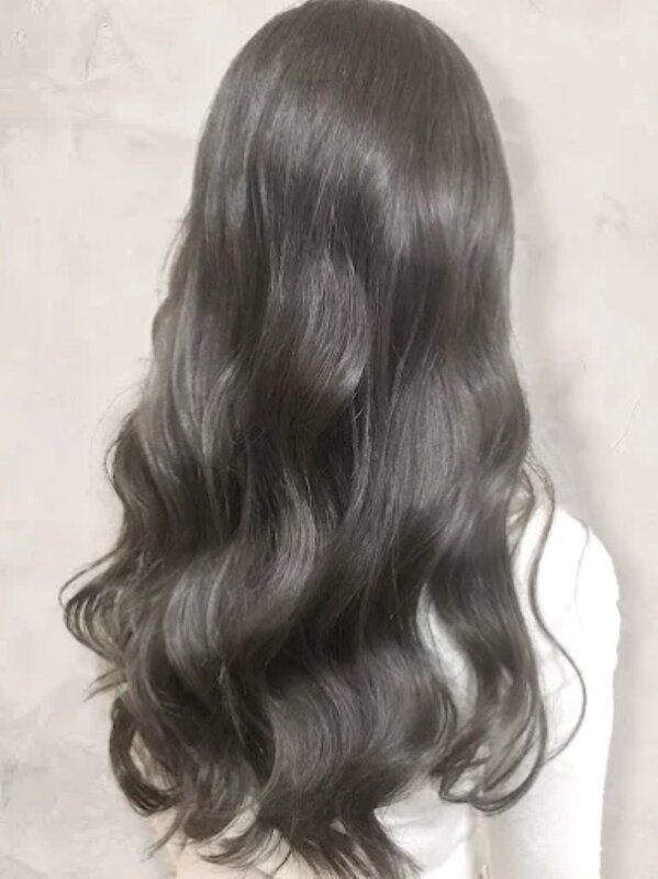 20代30代美髪☆髪質改善カラーアッシュブラックウェーブロング|髪質改善＆トリートメント Sugar