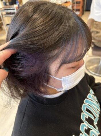 イヤリングカラー×ラベンダー|髪質改善・縮毛矯正サロン &amp;.Sugar