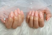「ハンド ワンカラー」ナチュラルなピンクでとてもお手元が綺麗に見えます！|Nail Salon Linda