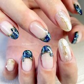 airgelでインクアート風フレンチネイル|Nail Space COVO ネイルスペース コーヴォ