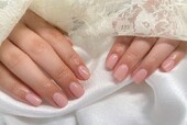 「ハンド ワンカラー」職場に合わせてシンプルなスキンカラーに！ 一色塗るだけでとても綺麗になります！|Nail Salon Linda