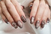 「ハンド ライトコース」マグネットベースにミラーのアートが入りとてもおしゃれです！ |Nail Salon Linda