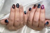 「ハンド ミドルコース」お客様のテーマは人狼ネイル！ 可愛いイラストをかかせていただきました！|Nail Salon Linda