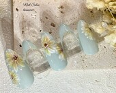 フレンチ×フラワー|Nail Salon hinasora