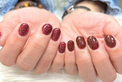 「ハンド フラッシュ・ワンカラー」赤はフラッシュカラー！ 新色！キラキラも発色もよく、今からの季節にお勧め！|Nail Salon Linda