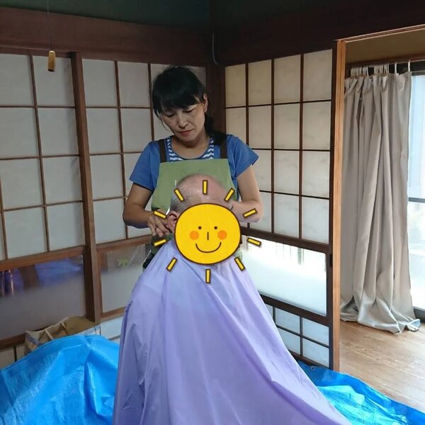 施術風景②|Ａ-yu.hair 訪問美容師サービス