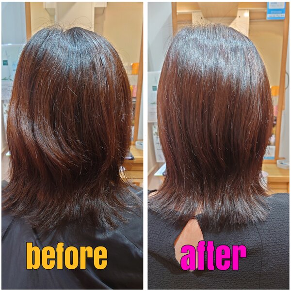 自然な縮毛矯正|Hair salon aima_ble(えま〜ぶる)