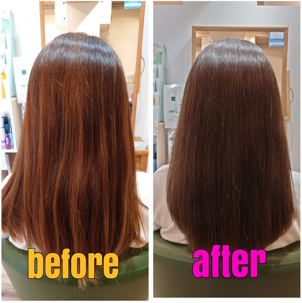 カット+縮毛矯正+カラー+トリートメント|Hair salon aima_ble(えま〜ぶる)