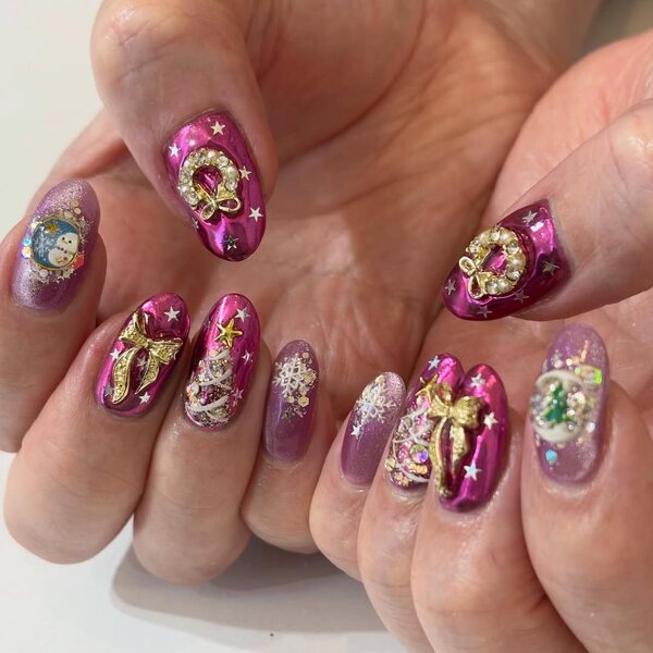 ポップなクリスマスネイル★|栃木県宇都宮市　ネイルサロン　ミッシュネイル