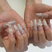 ホワイト×ツイードネイル★|栃木県宇都宮市　ネイルサロン　ミッシュネイル