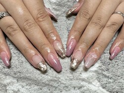 ピンク×シェルフレンチ|hays. nail&amp;eyelash