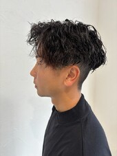 ツーブロック × 黒髪ツイストスパイラル|Infini-Y’s　ウェルディ長泉店