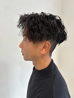 ツーブロック × 黒髪ツイストスパイラル|Infini-Y’s　ウェルディ長泉店