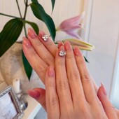 シアーピンク×ビジューネイル★|栃木県宇都宮市　ネイルサロン　ミッシュネイル