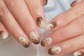 「ハンド 定額デザイン」ブラウンカラーをぼやかして作るニュアンス風ネイルで、とても人気です！|Nail Salon Linda