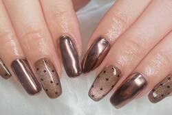 「ハンド ライトコース」ミラーとマグネットを使った豪華なデザインです！|Nail Salon Linda